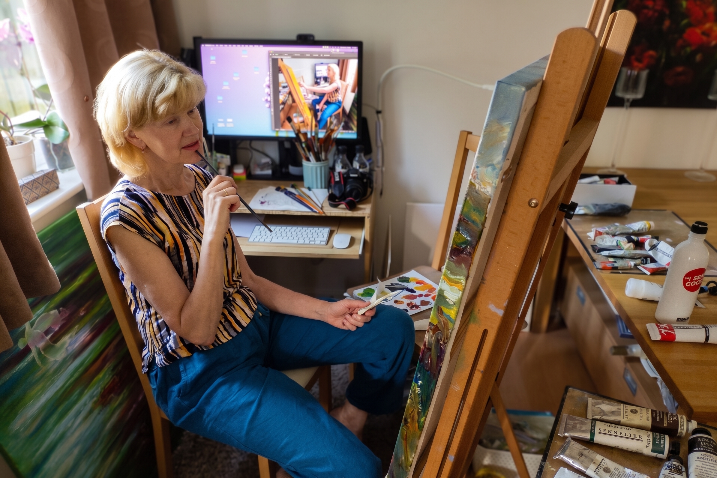 Mila Moroko in the studio