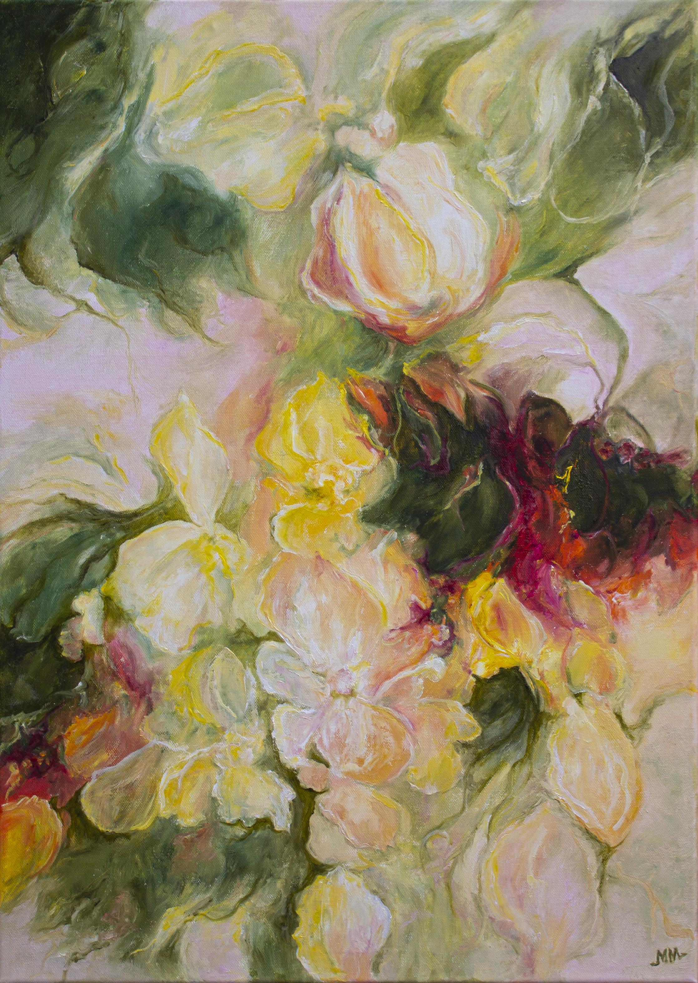 Inside the Bloom I, original oil painting by Mila Moroko