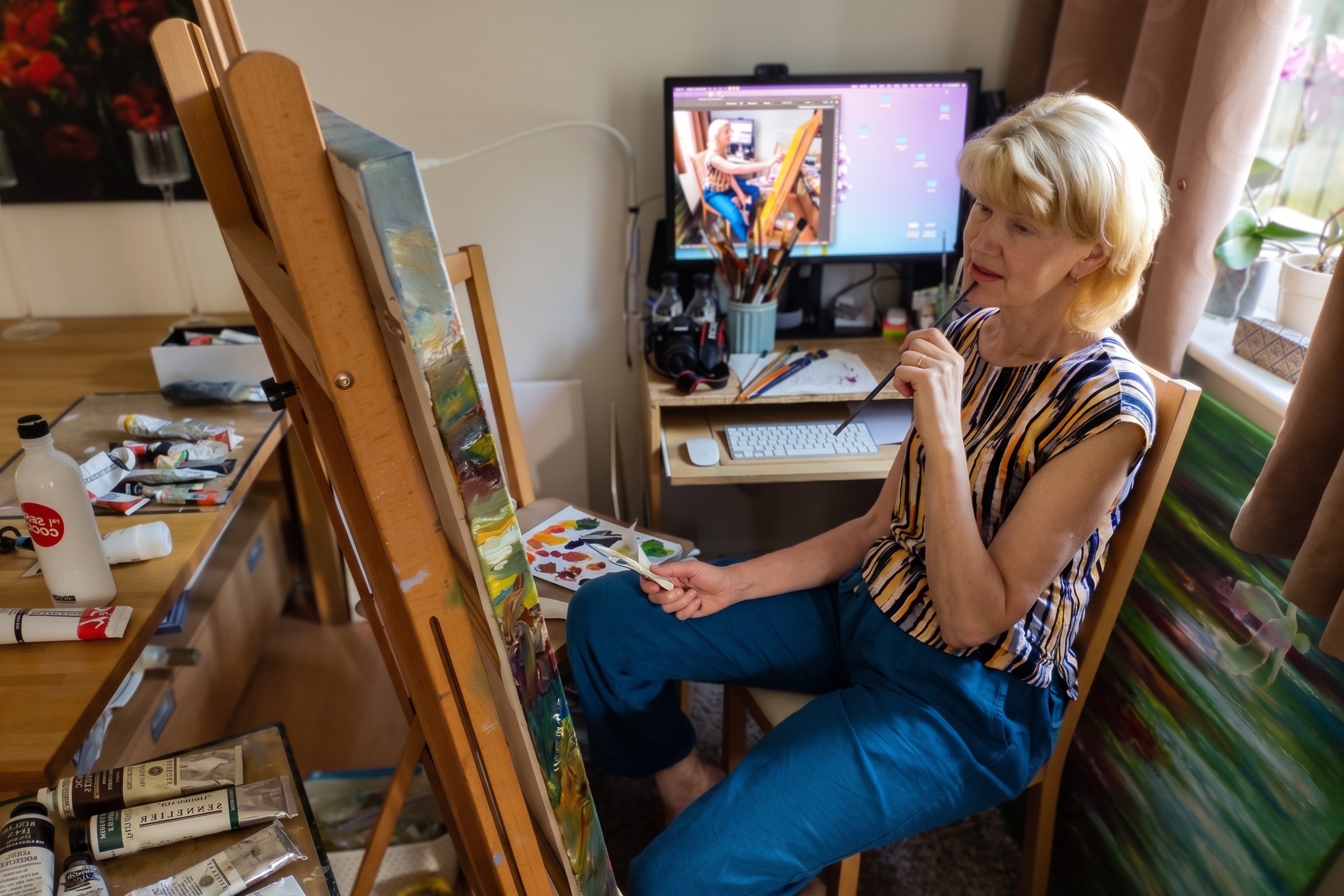 Mila Moroko in the studio