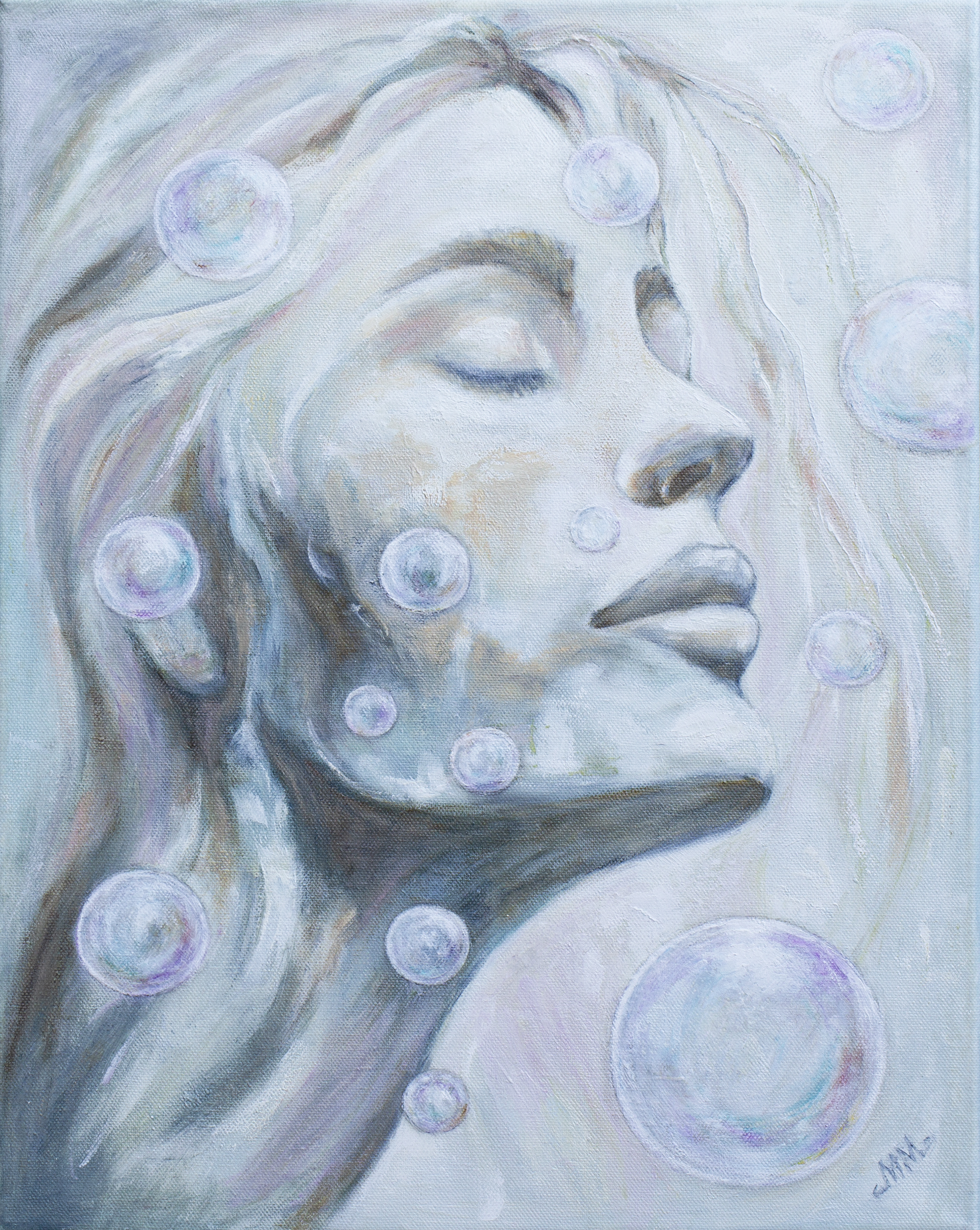 Weightless, original oil painting by Mila Moroko