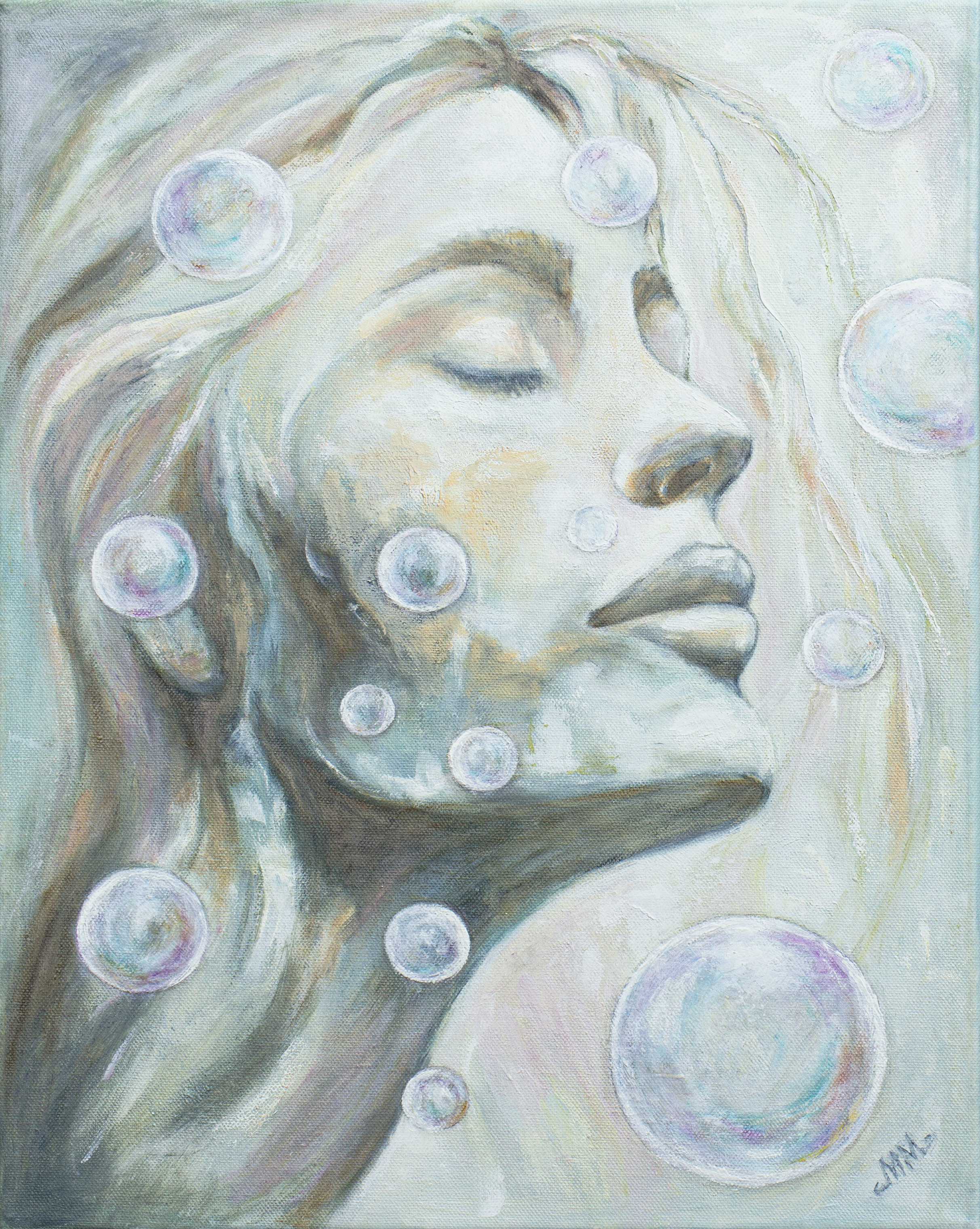 Weightless, original oil painting by Mila Moroko